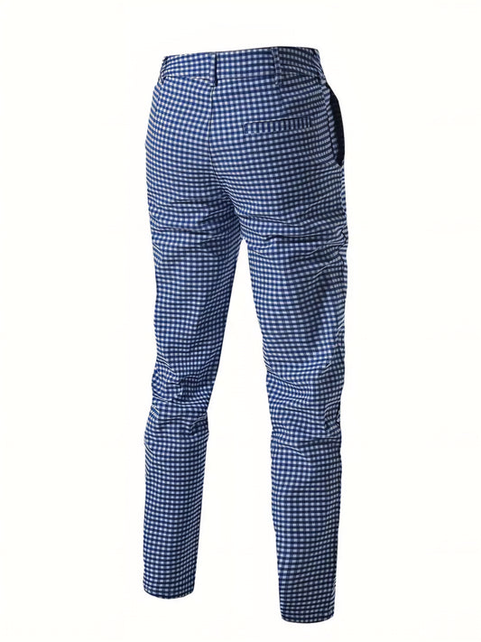 Blue Checkered Men's Pants