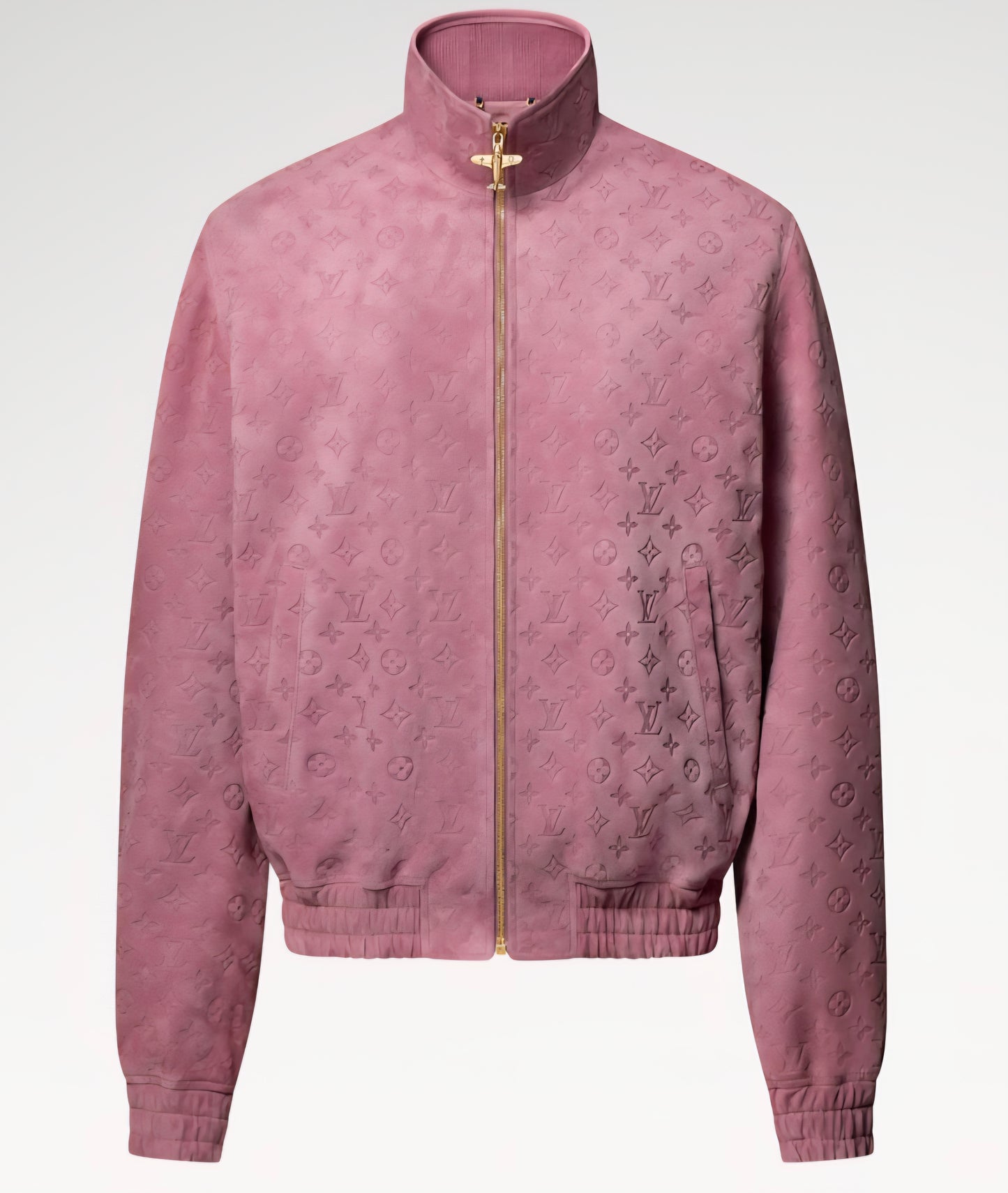Men LV Monogram embossed leather sports jackets