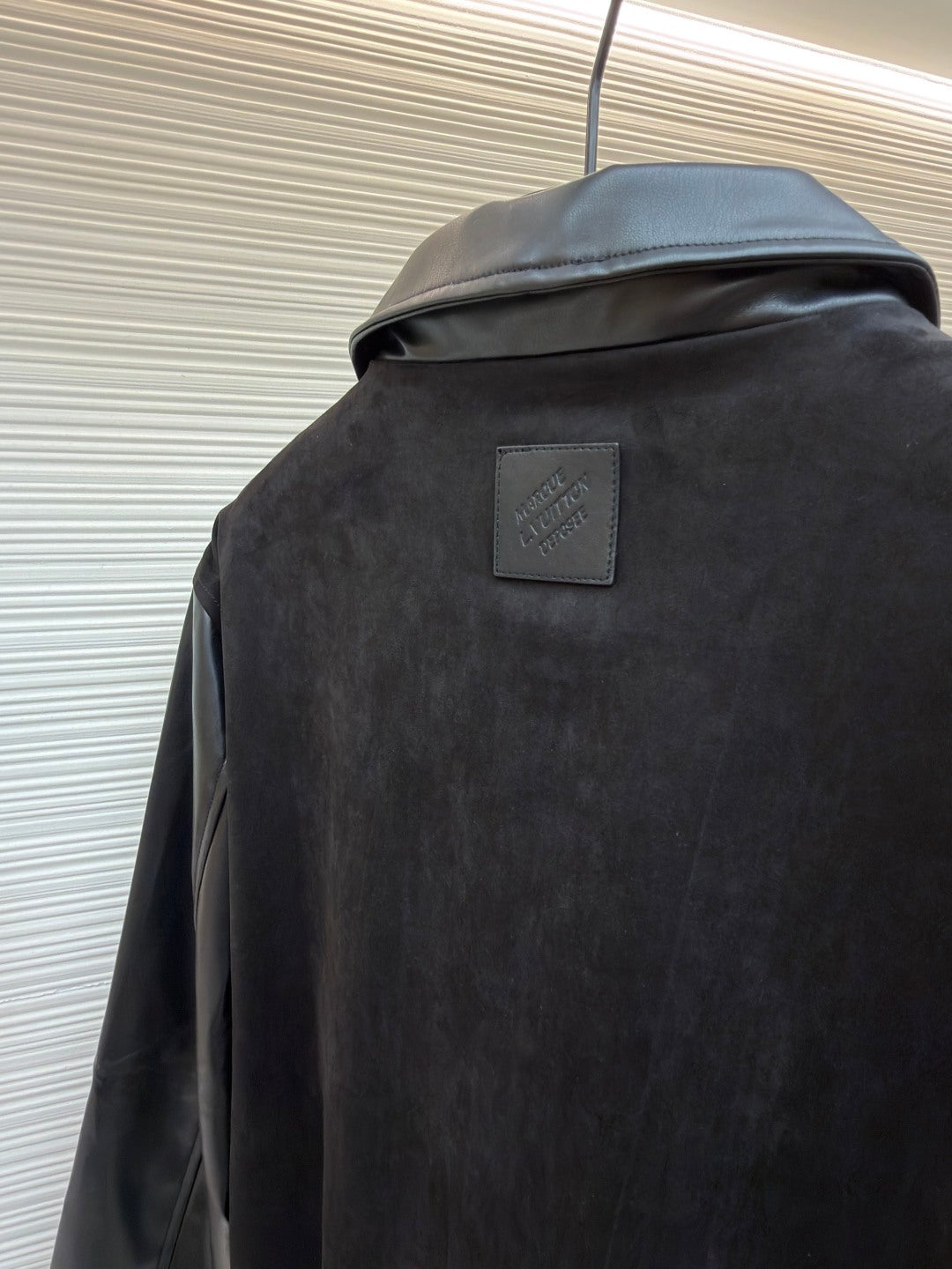 LV Mixed Leather Belt Jacket