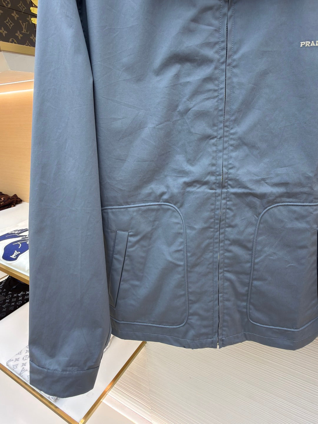 Prada Embriodered Tech Cotton Jacket