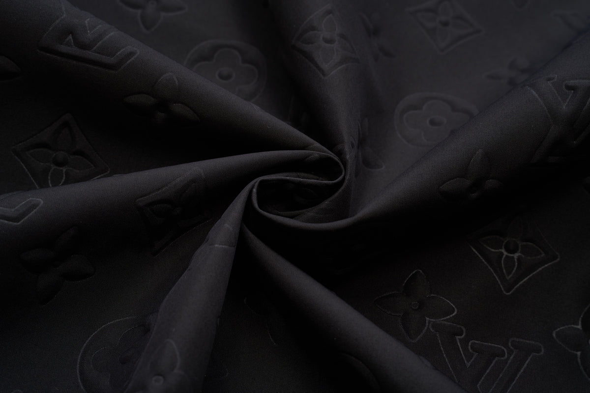 LV 2026 New 3D Embossed Textured Leather Zipper Hooded Jacket