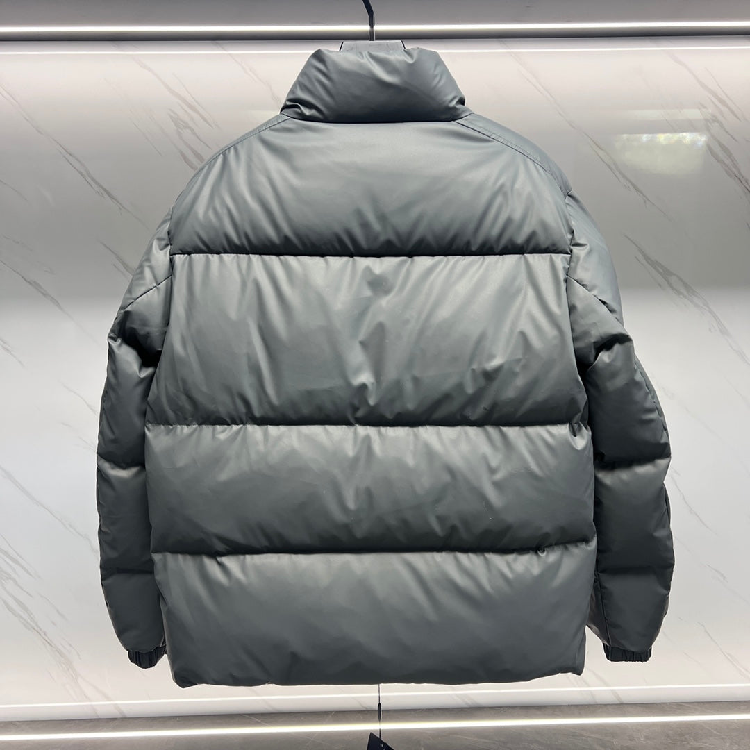 Prada Tech Leather Down Jacket