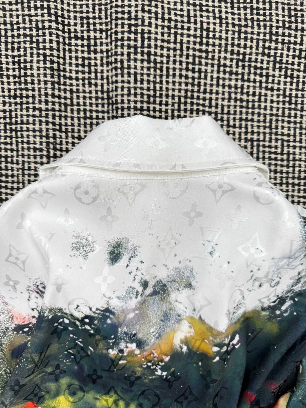 LV Watercolor Jungle Print Short Sleeve Shirt
