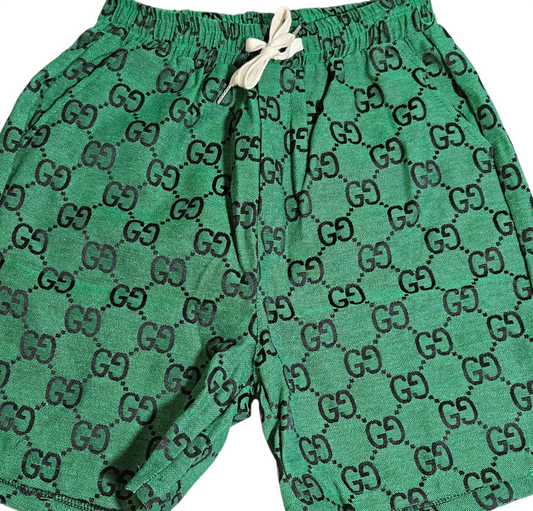 Gucci Green Canvas Shorts