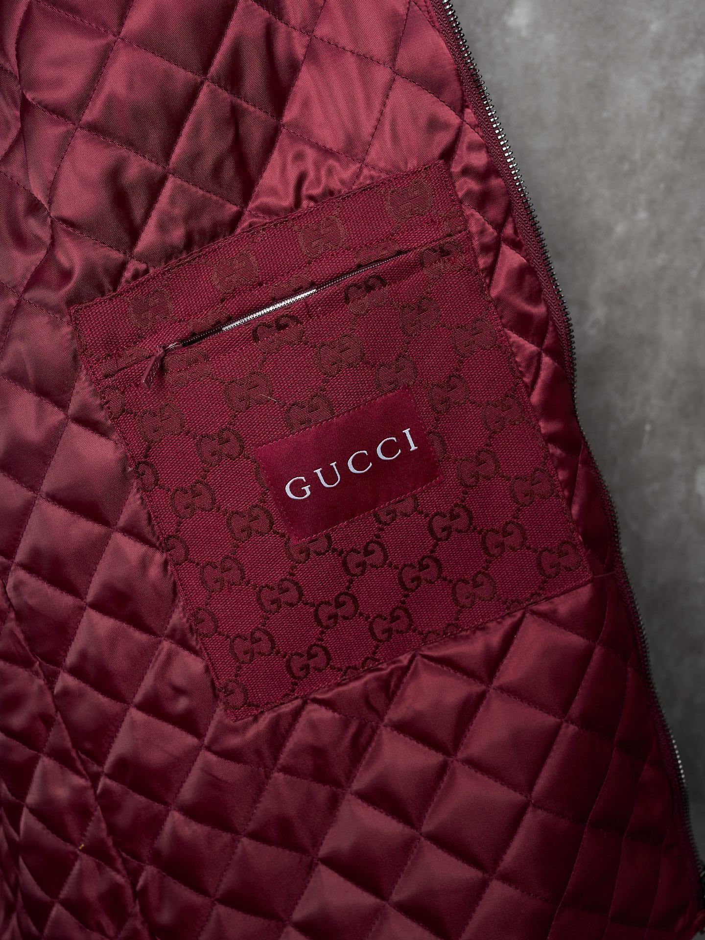 GG Jacquard Canvas Jacket with Chain Collar