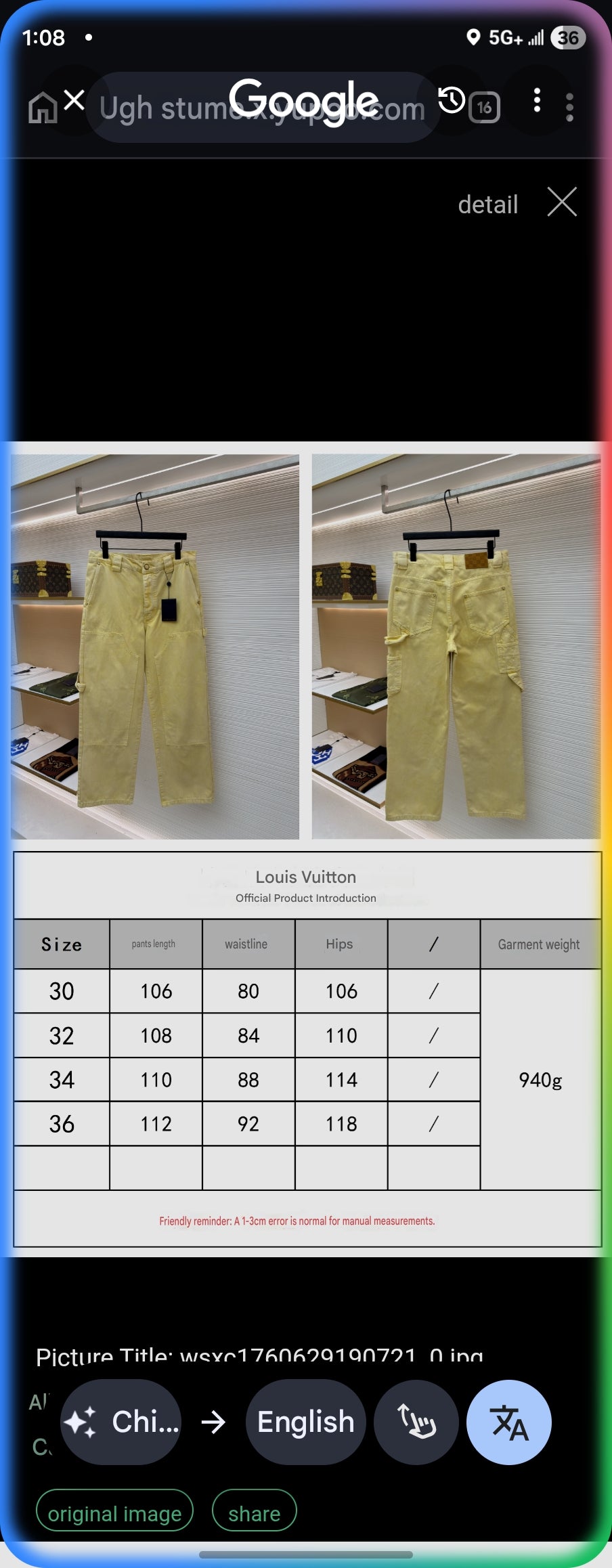 LV PANTS