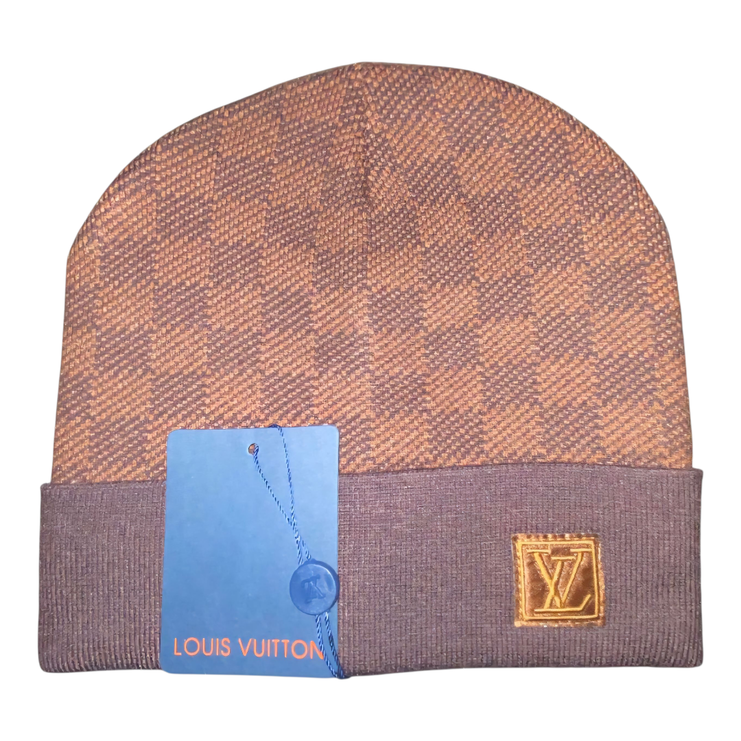 LV BEANIE CHECKERED BOARD