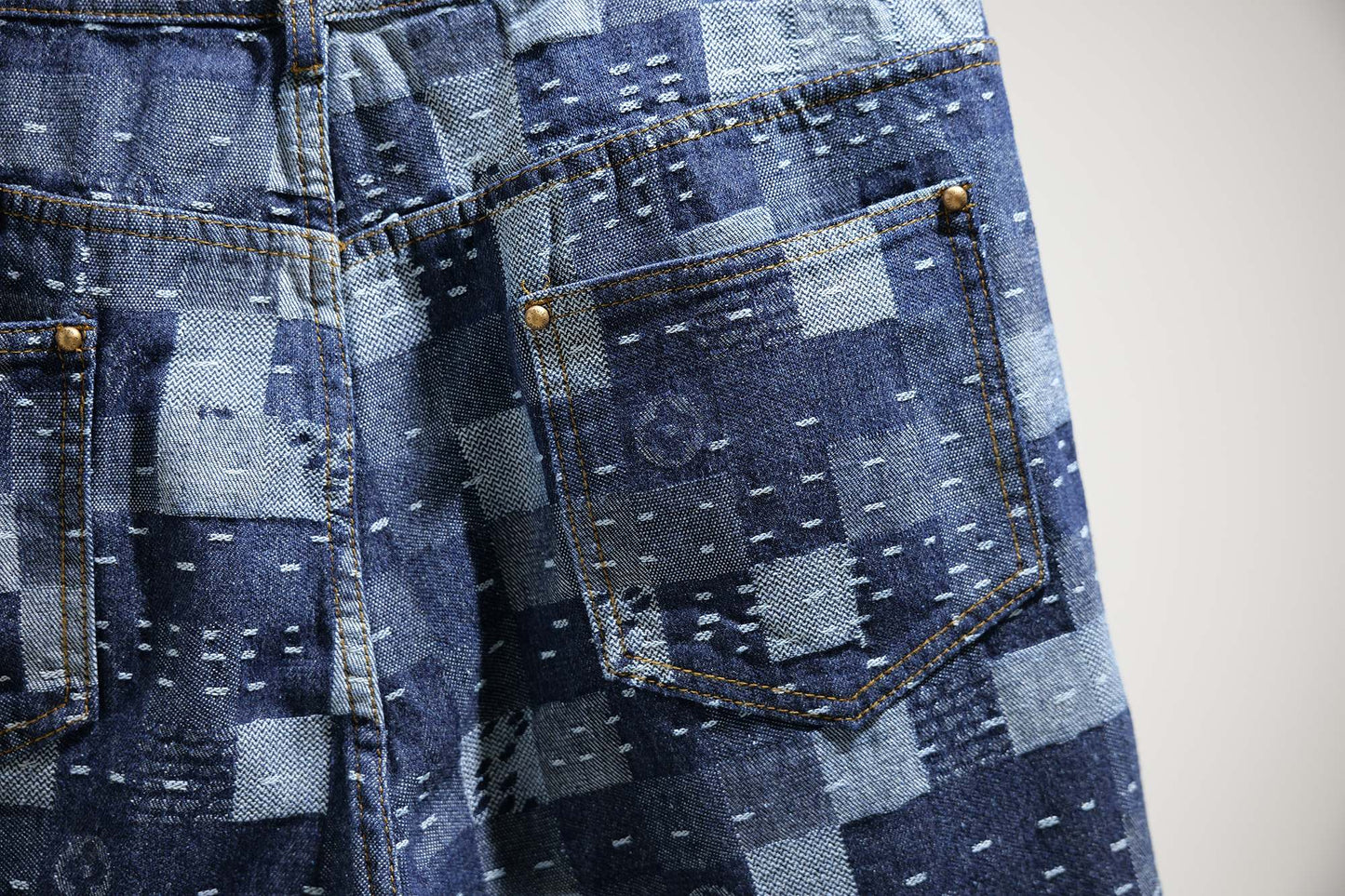 1V Nigo collab denim shorts
