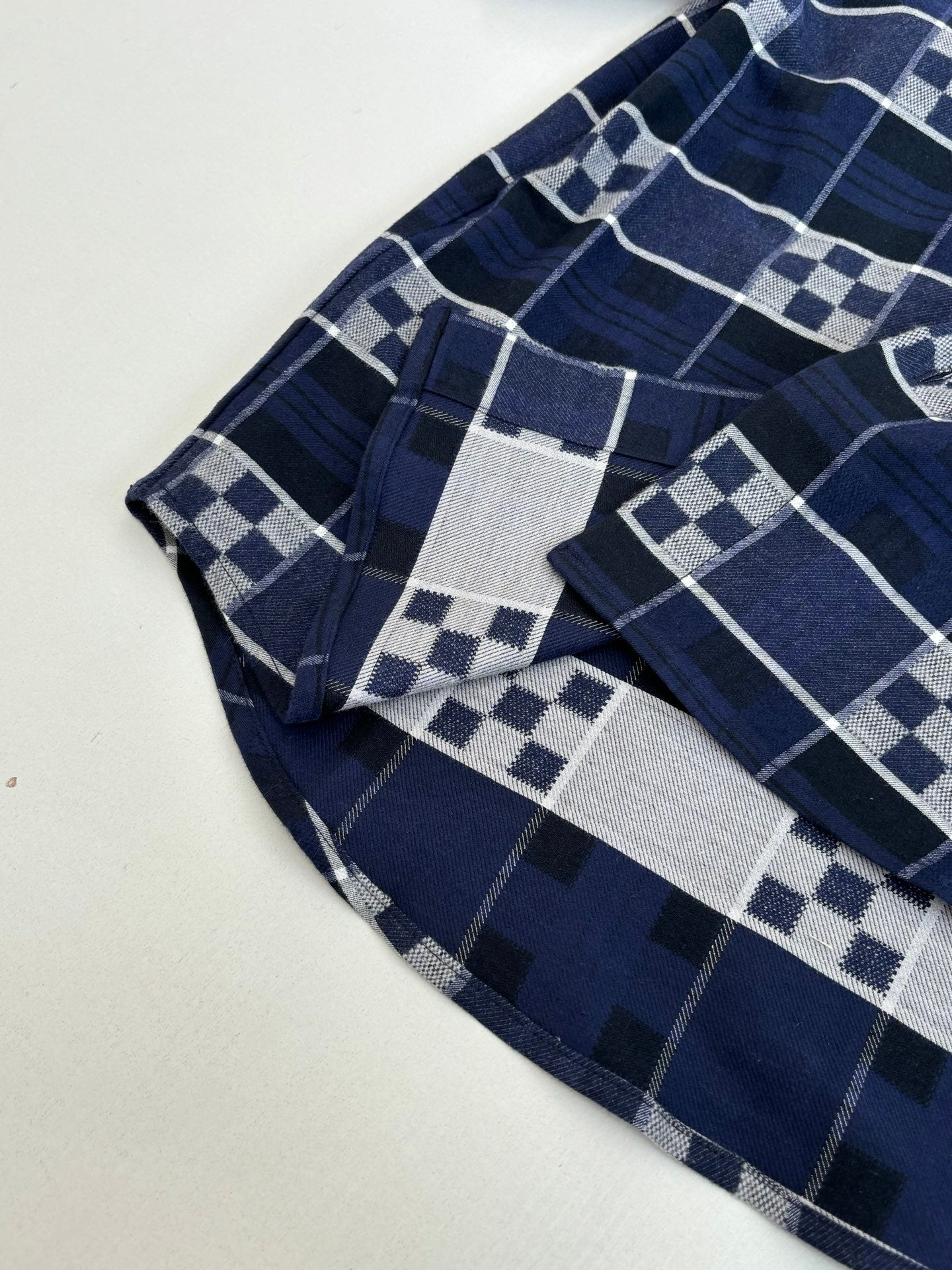 LV Check Collared Long-sleeved Shirt