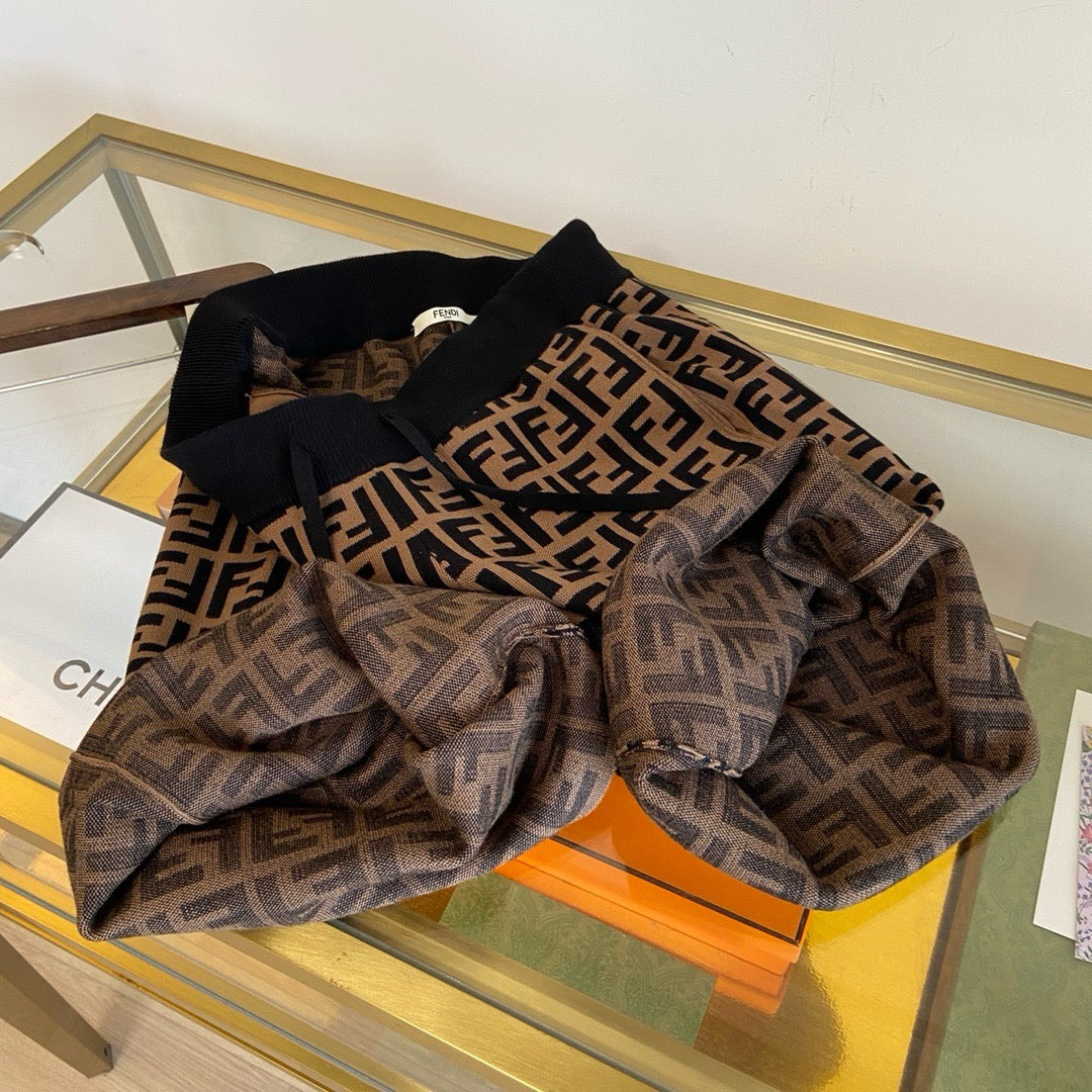 Fendi Monogram Knitted Casual Shorts