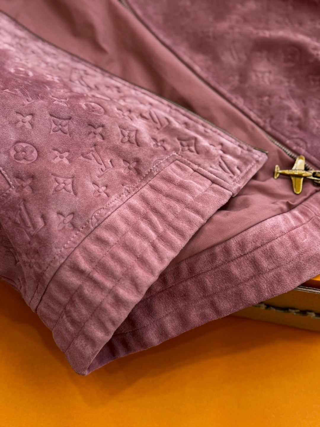 Men LV Monogram embossed leather sports jackets