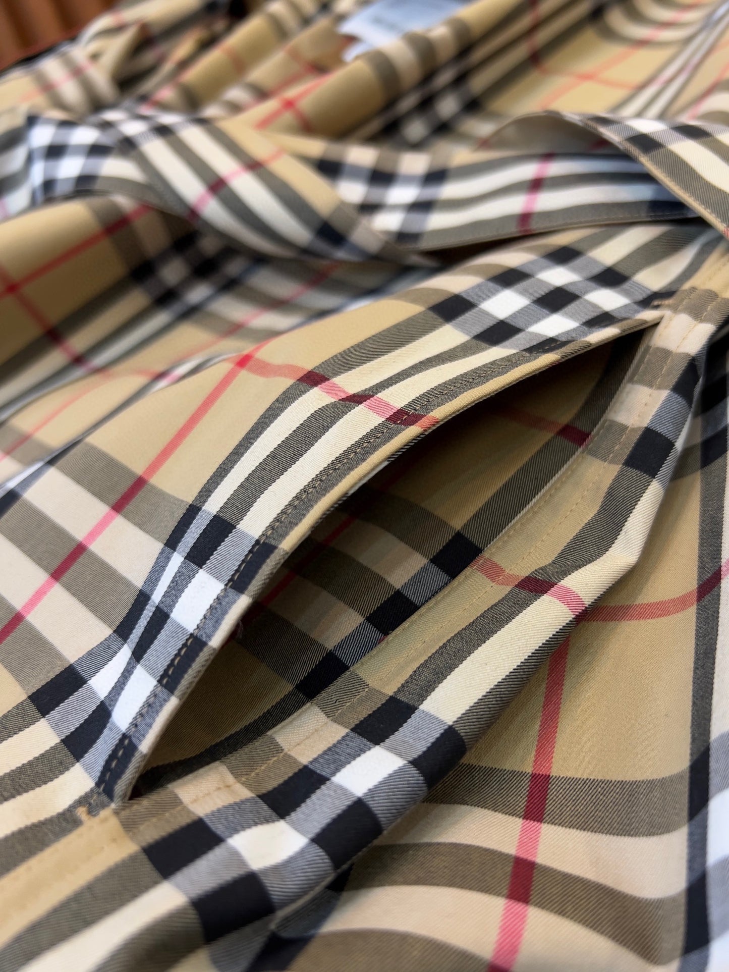 Burberry stretch cotton tie-waist shirt dress
