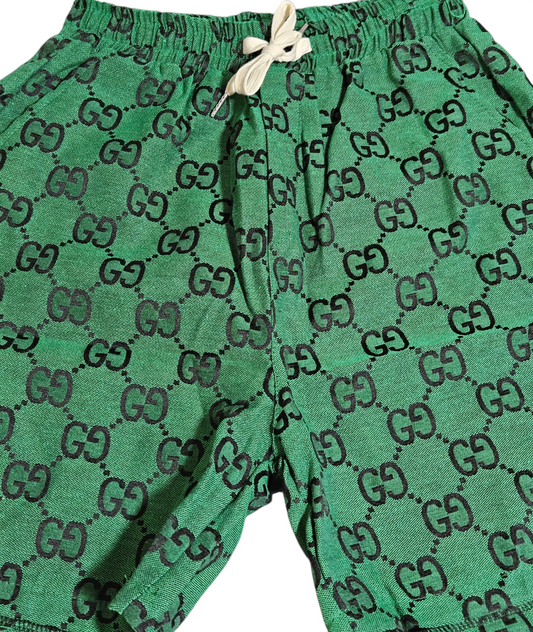 Gucci Green Canvas Shorts