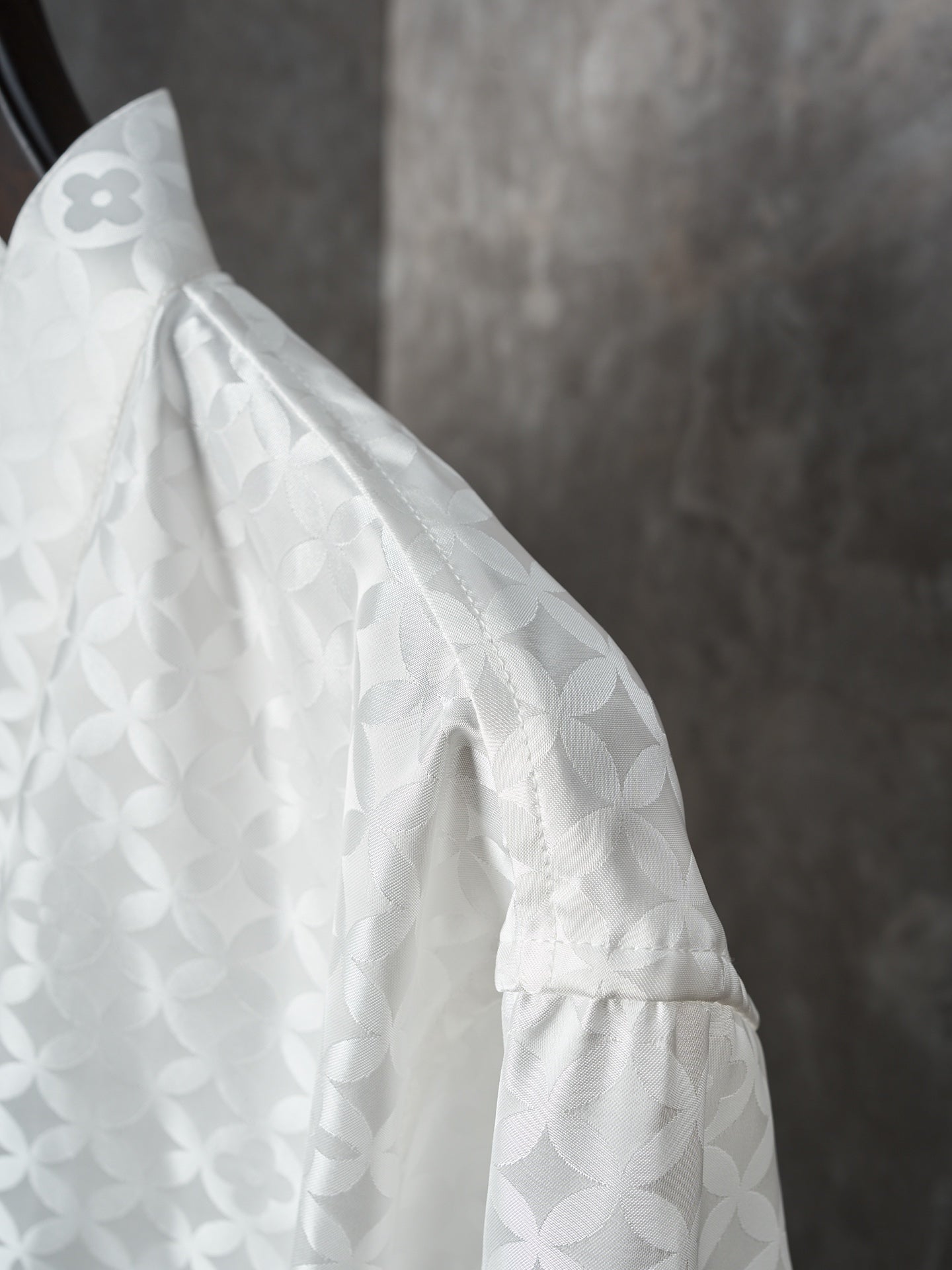 1V Nigo Collaboration Series Four-Leaf Clover Jacquard Kimono-Style Long-Sleeved Shirt