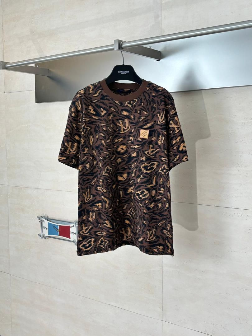 LV Camo Pattern T Shirt