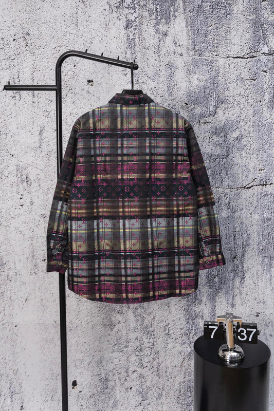 1V 25SS Dark Red Long-Sleeve Shirt Jacket