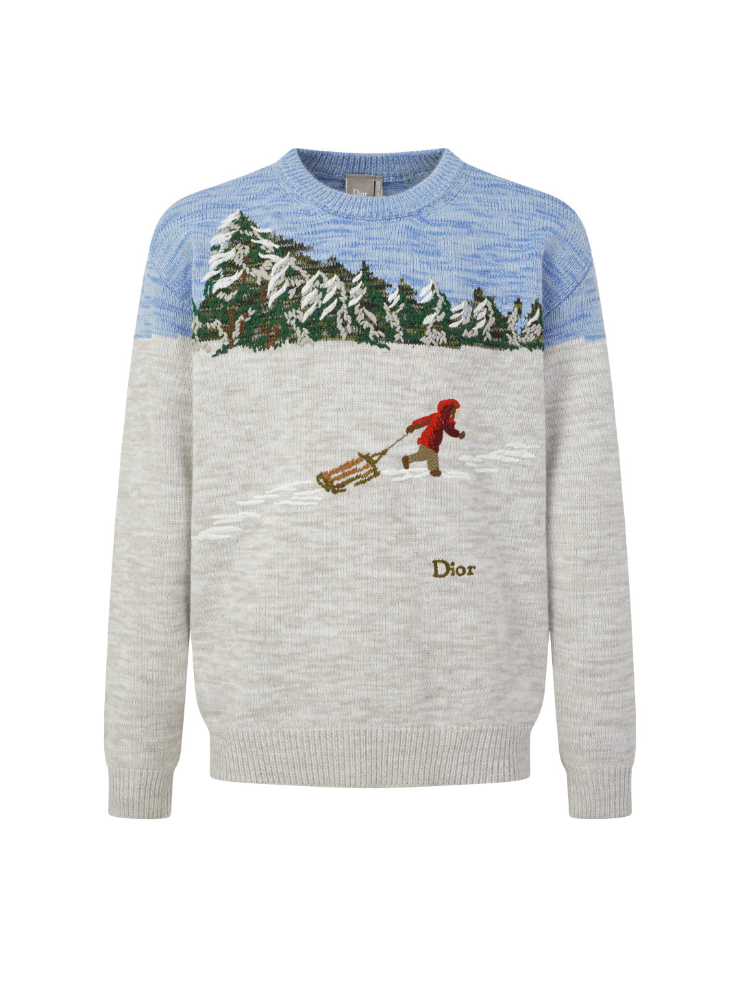 Dior Snow Embroidered Long-Sleeve Sweater