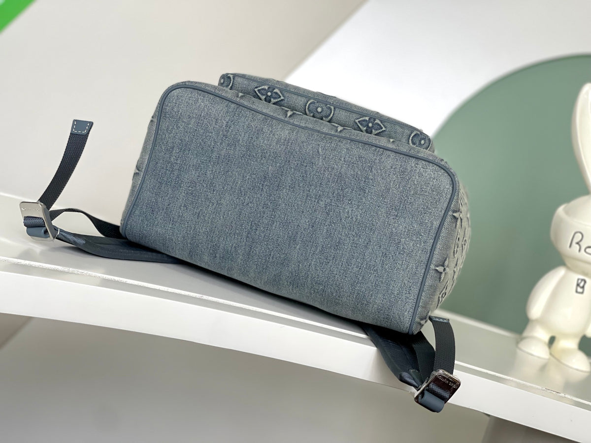 LV Monstsouris Faded Denim Backpack