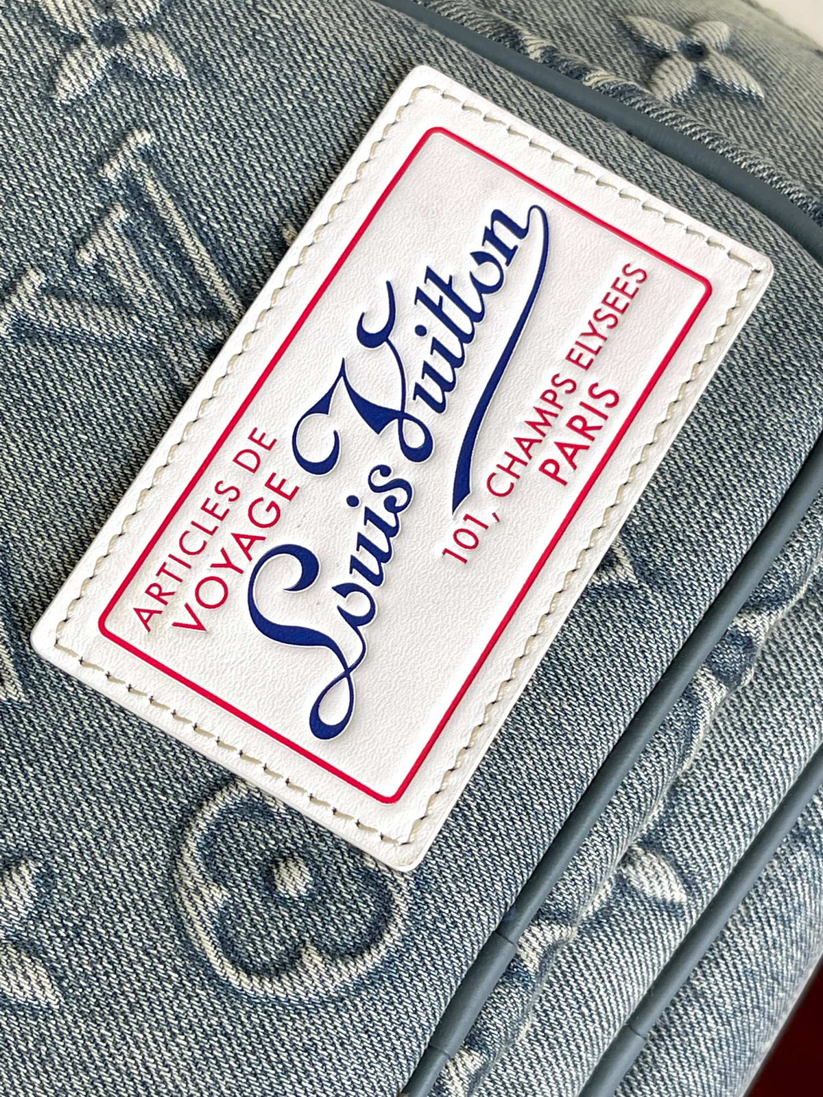 LV Monstsouris Faded Denim Backpack