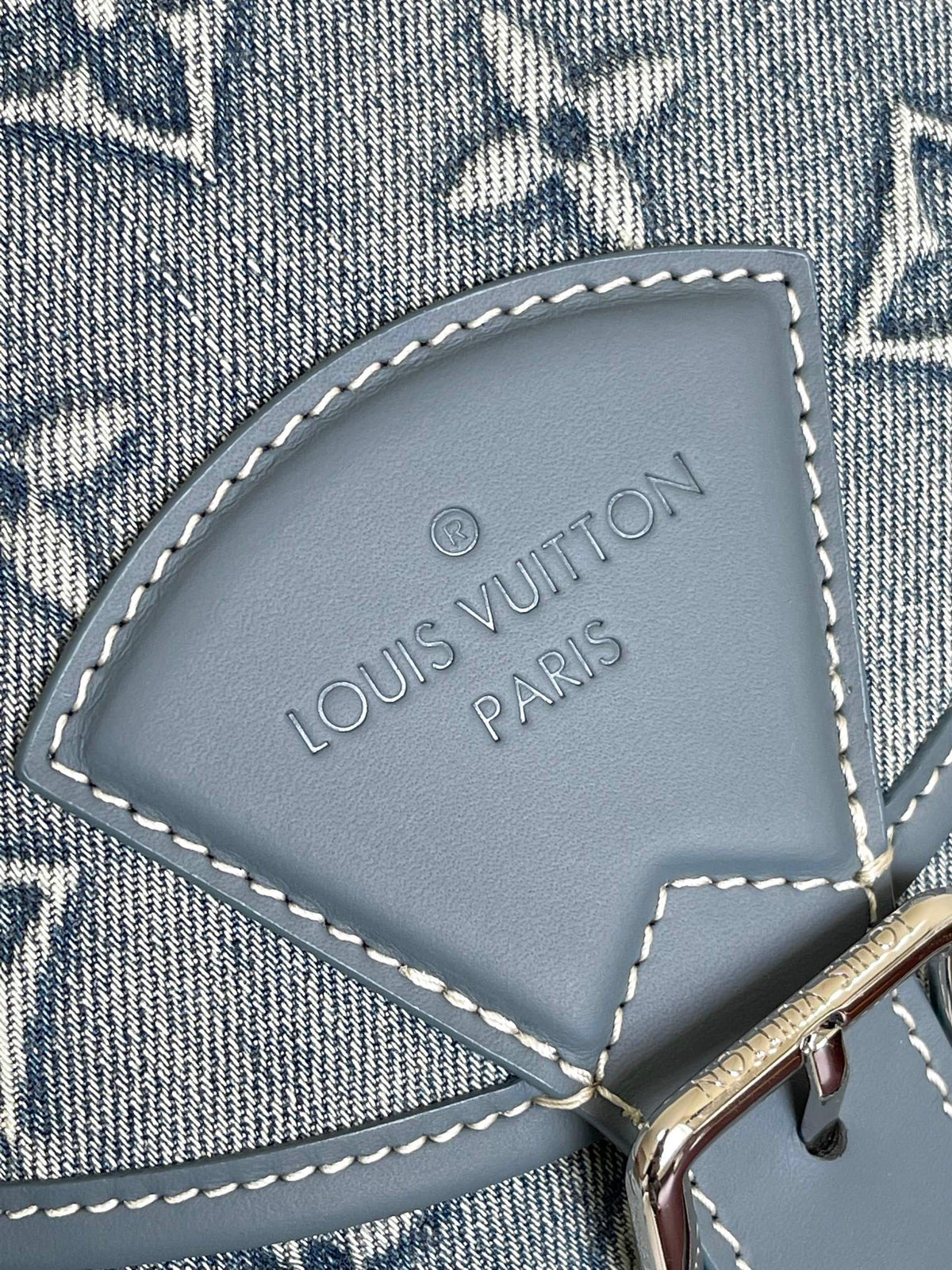 LV Monstsouris Faded Denim Backpack