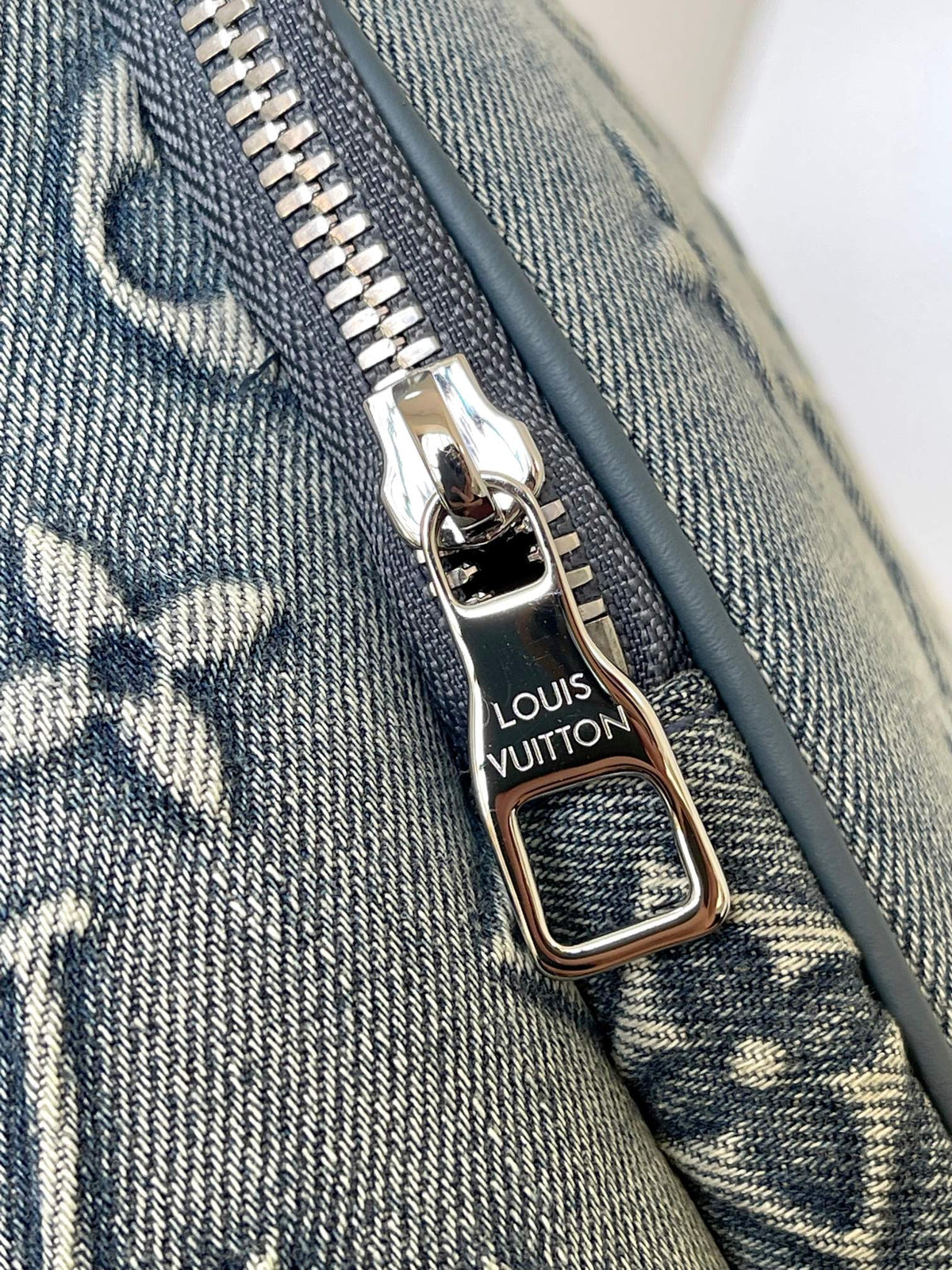 LV Monstsouris Faded Denim Backpack