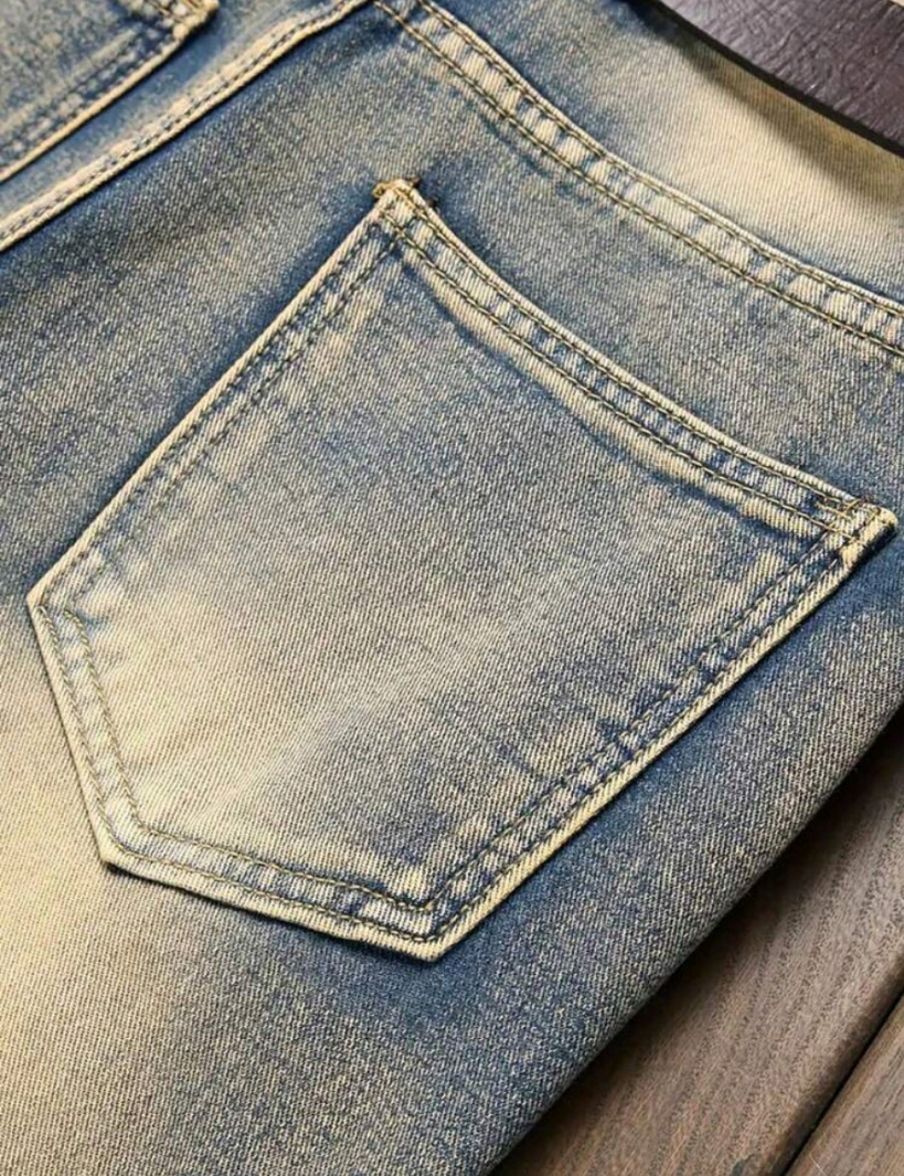 Distressed Blue Jeans for Men