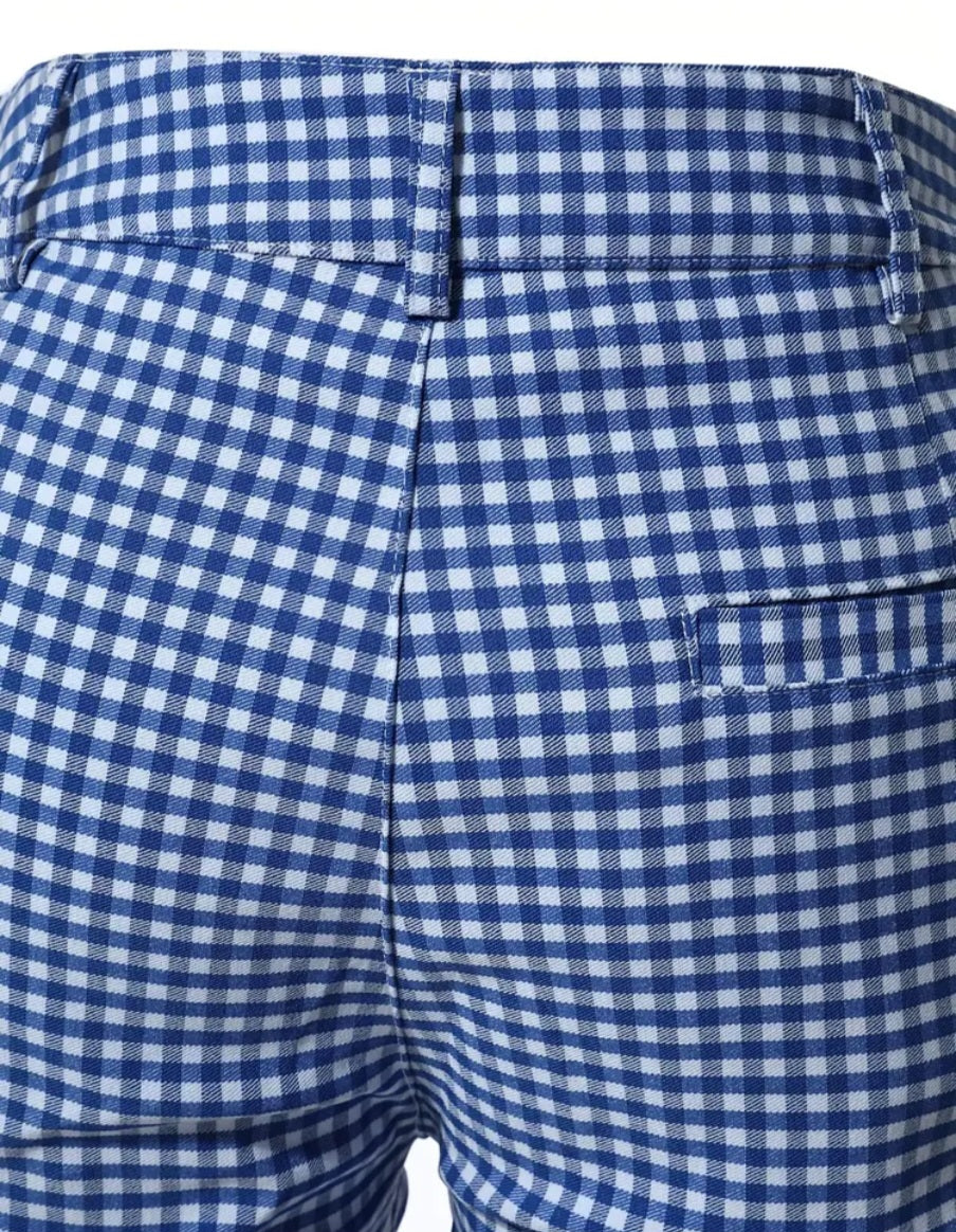Blue Checkered Men's Pants
