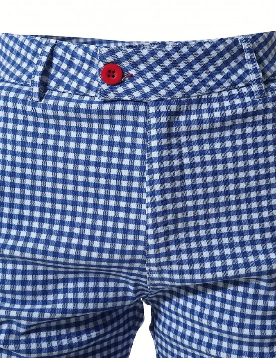 Blue Checkered Men's Pants