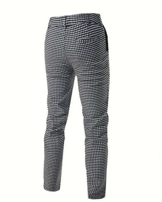 Back and White Checkered Plaid Pants