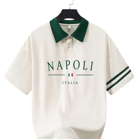 Men's Napoli Italia Print Polo Shirt
