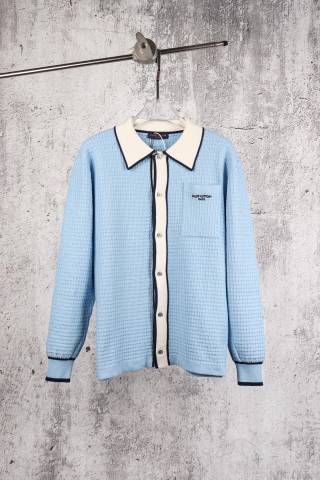 LV Collared Long-Sleeve Button-up Shirt