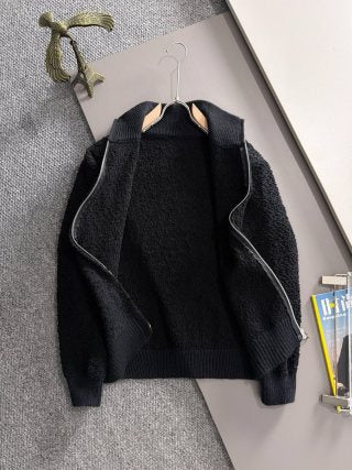 LV Knitted Zip-Up Cardigan