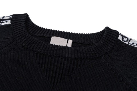 Dior Jacquard Ribbon Crew Neck Sweater