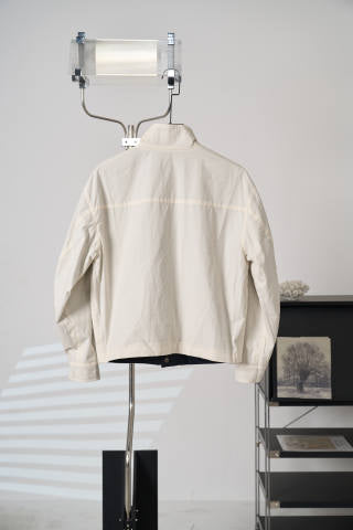YSL Logo Embroidered Reversible Jacket Womens