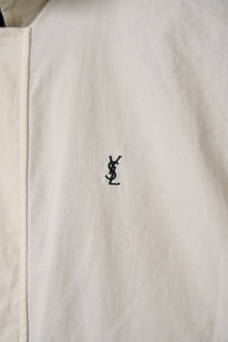 YSL Logo Embroidered Reversible Jacket Womens