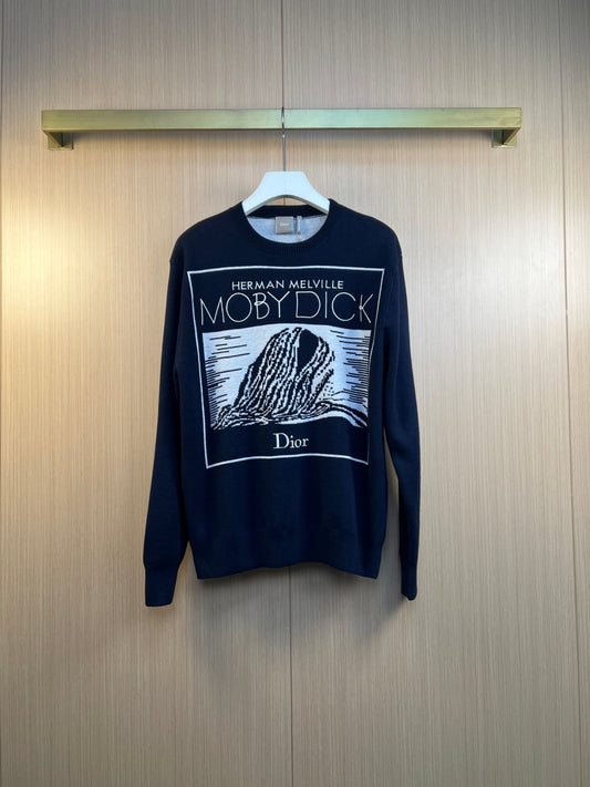 Dior Whlae Embroidered Knit Sweater