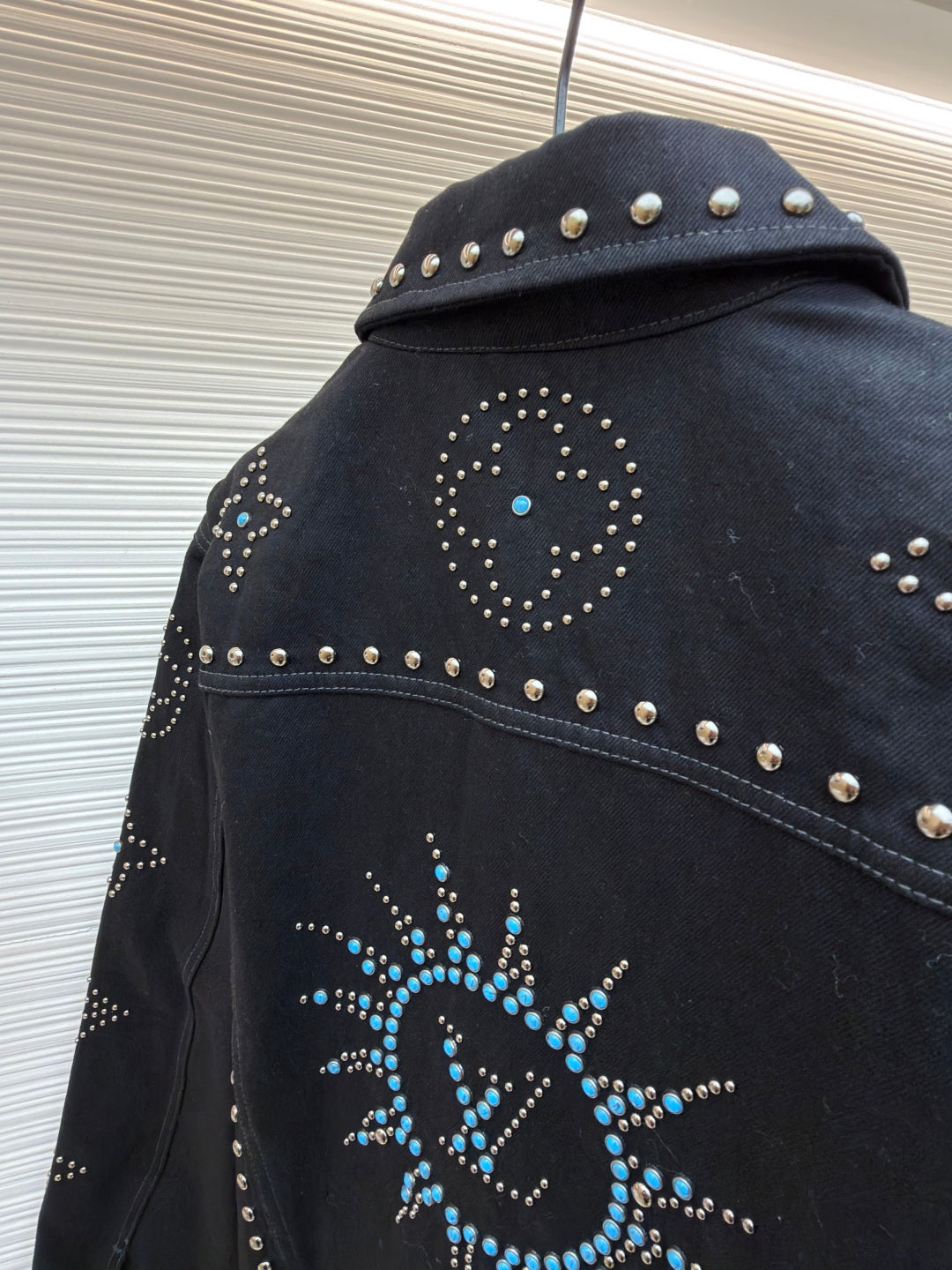 LV Turquoise Studded Denim Jacket