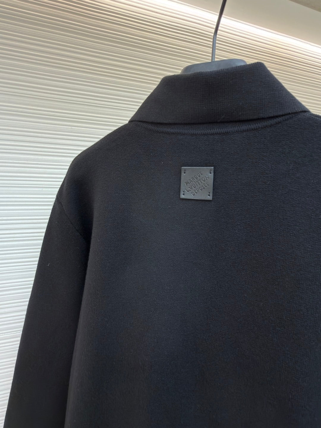 LV Leather Knit Belt Jacket