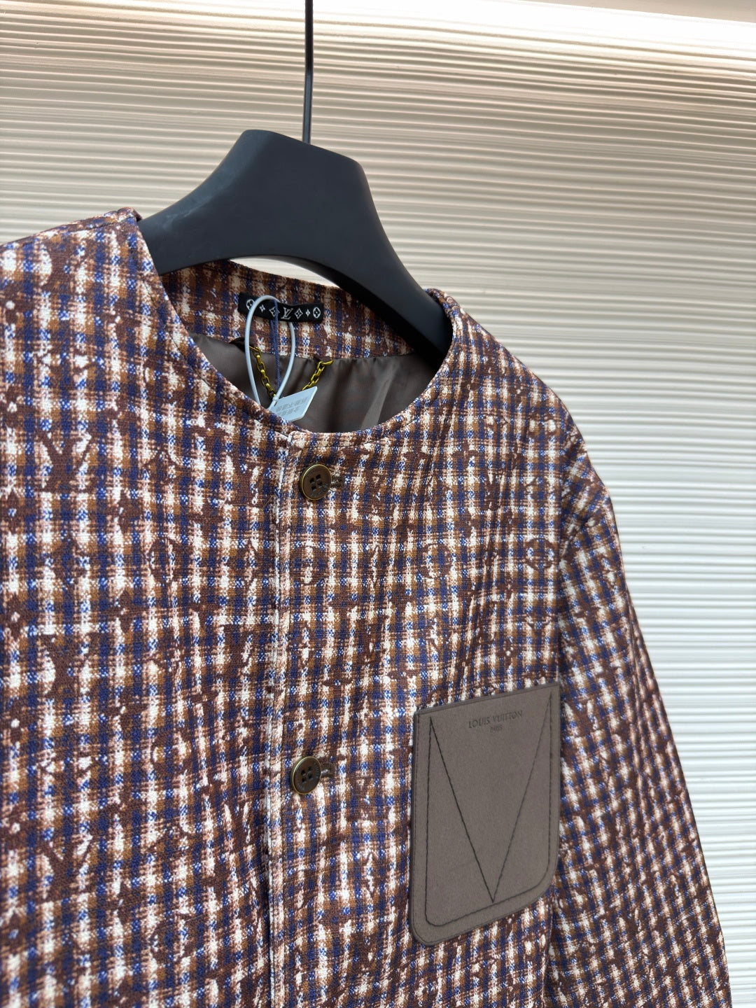 LV CHIC Collarless Tweed Jacket