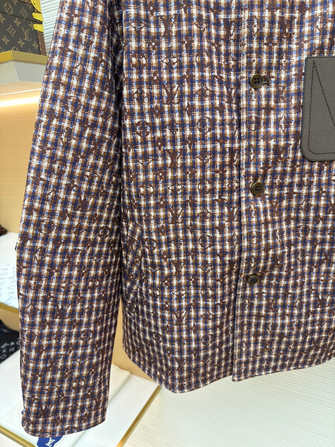 LV CHIC Collarless Tweed Jacket