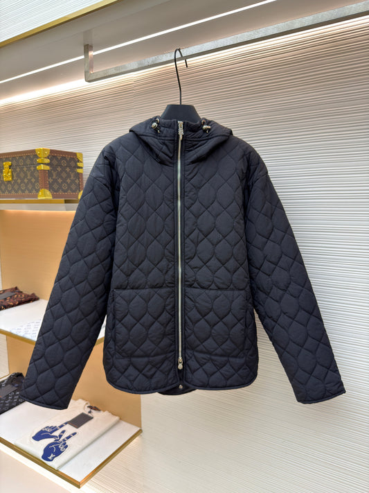 Chrome Hearts Wavy Diamond Quilted Hooded Jacket
