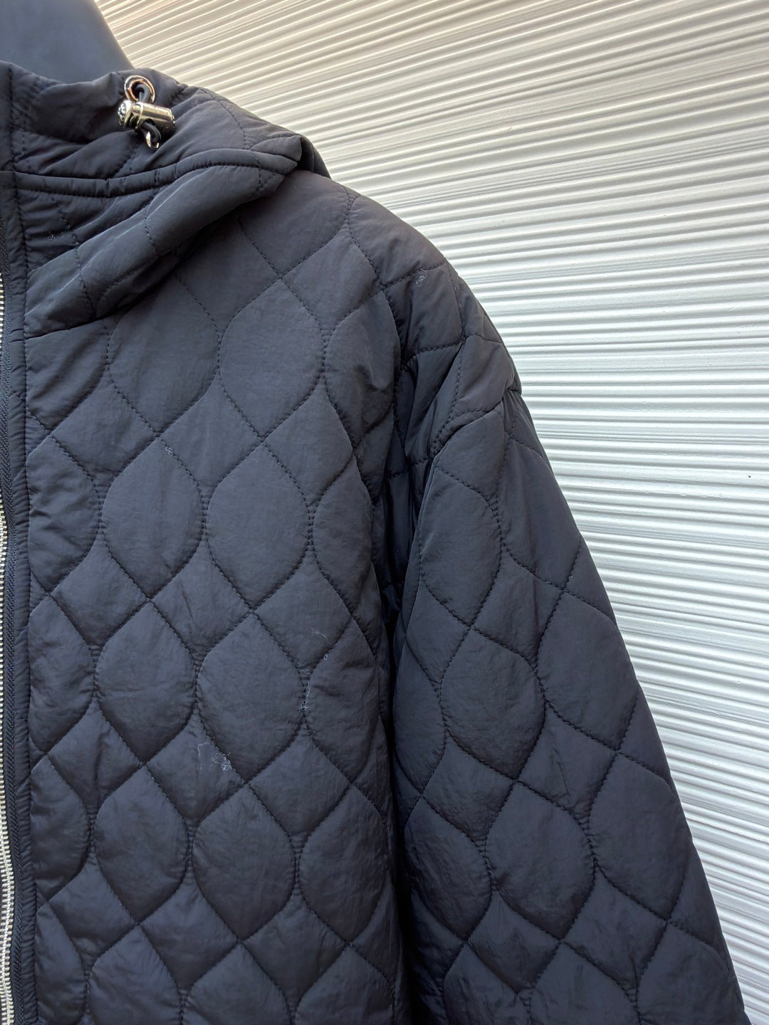 Chrome Hearts Wavy Diamond Quilted Hooded Jacket
