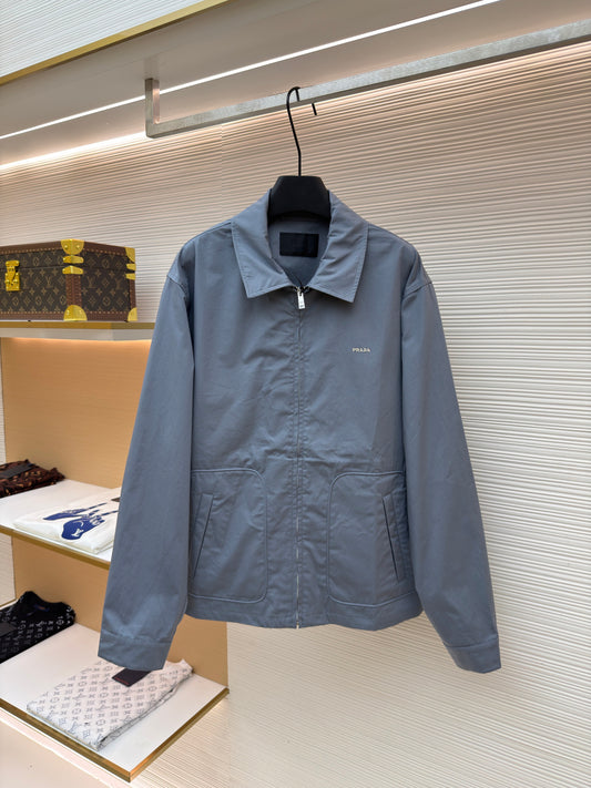 Prada Embriodered Tech Cotton Jacket