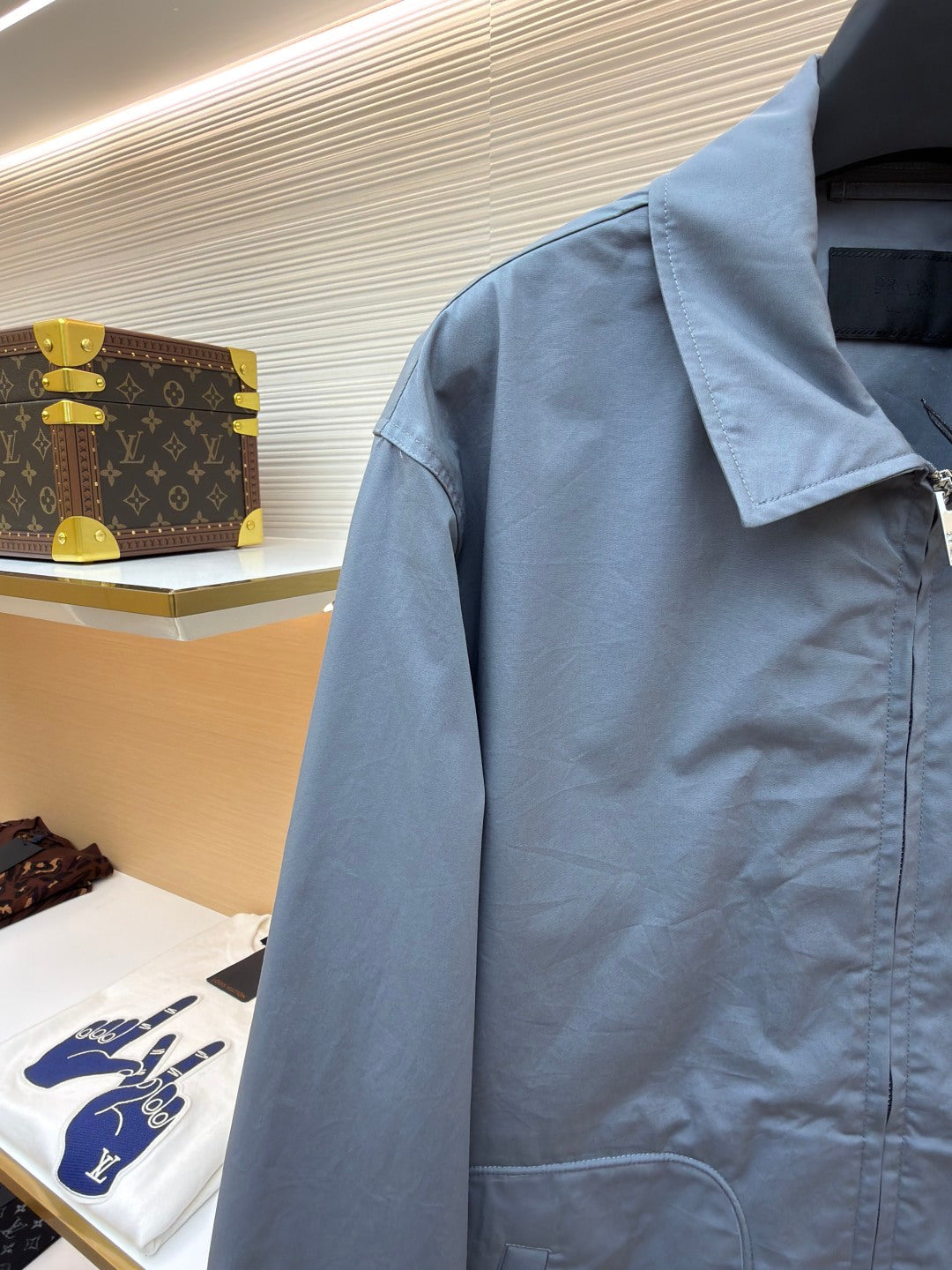 Prada Embriodered Tech Cotton Jacket