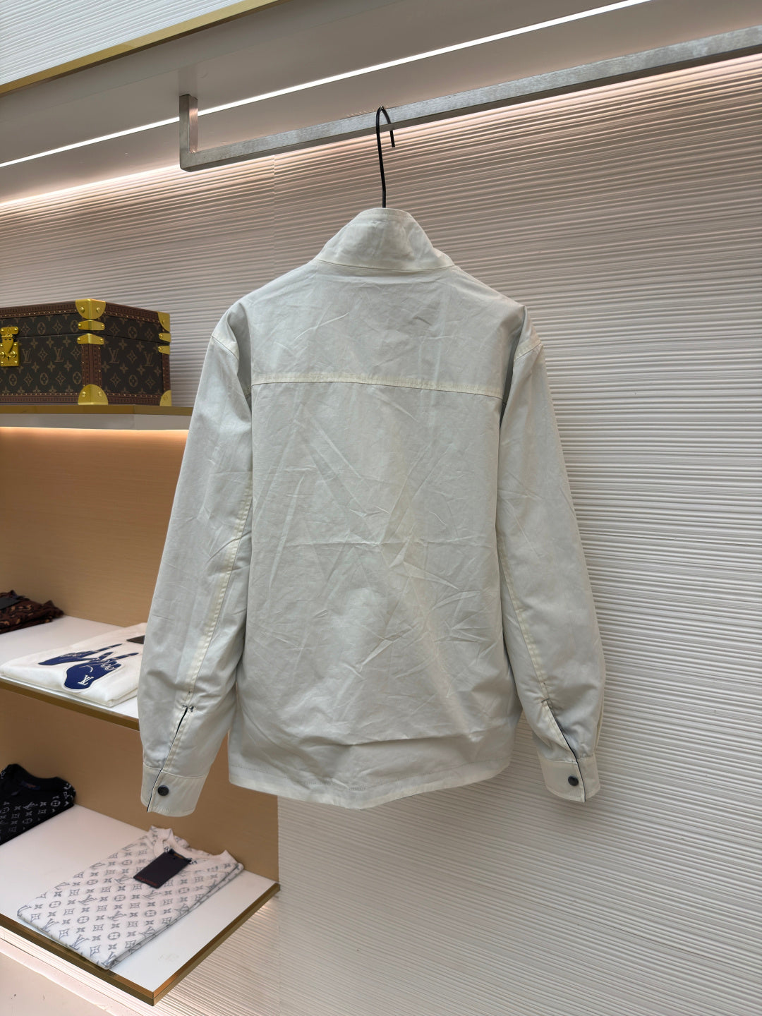 Saint Laurent Reversible Zipper Long-Sleeved Pocket Jacket