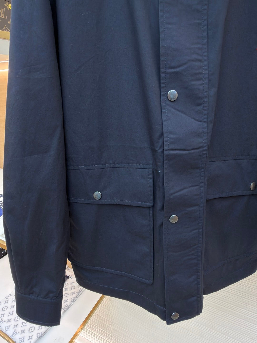 Saint Laurent Reversible Zipper Long-Sleeved Pocket Jacket