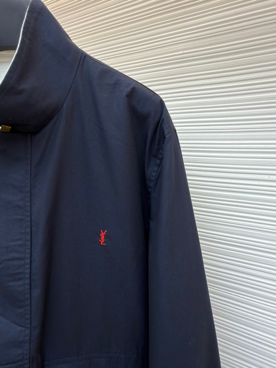 Saint Laurent Reversible Zipper Long-Sleeved Pocket Jacket