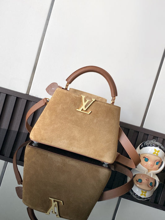 LV Velvet Apricot Handbag