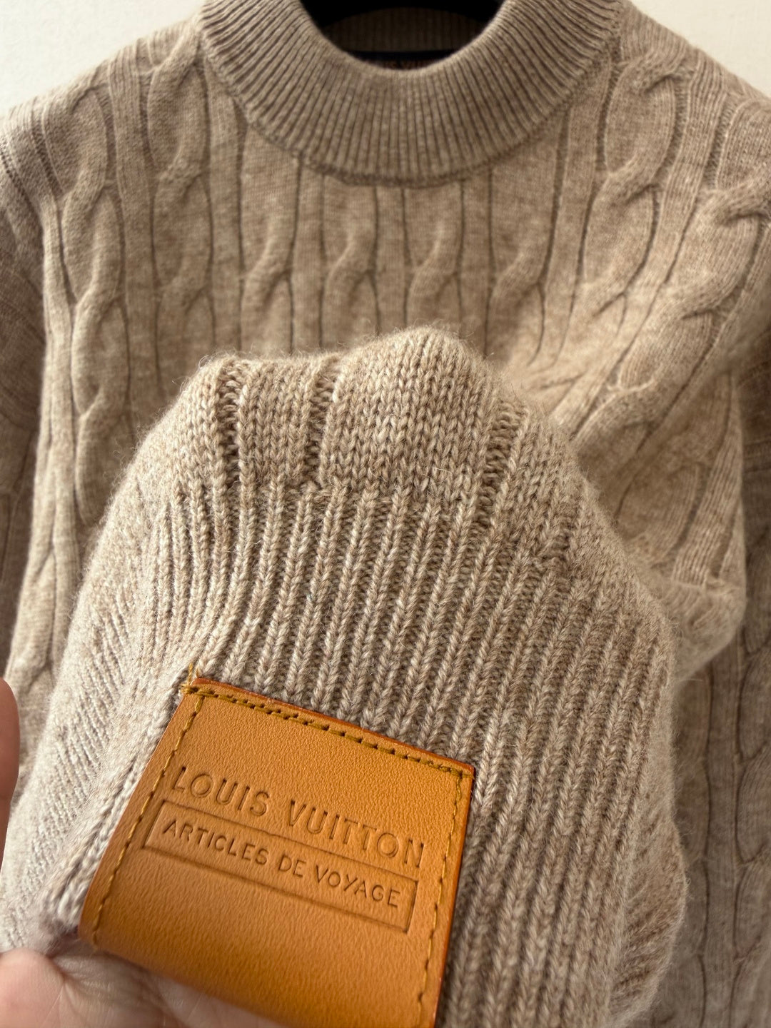 LV Crew Neck Long Sleeve Sweater - Women's