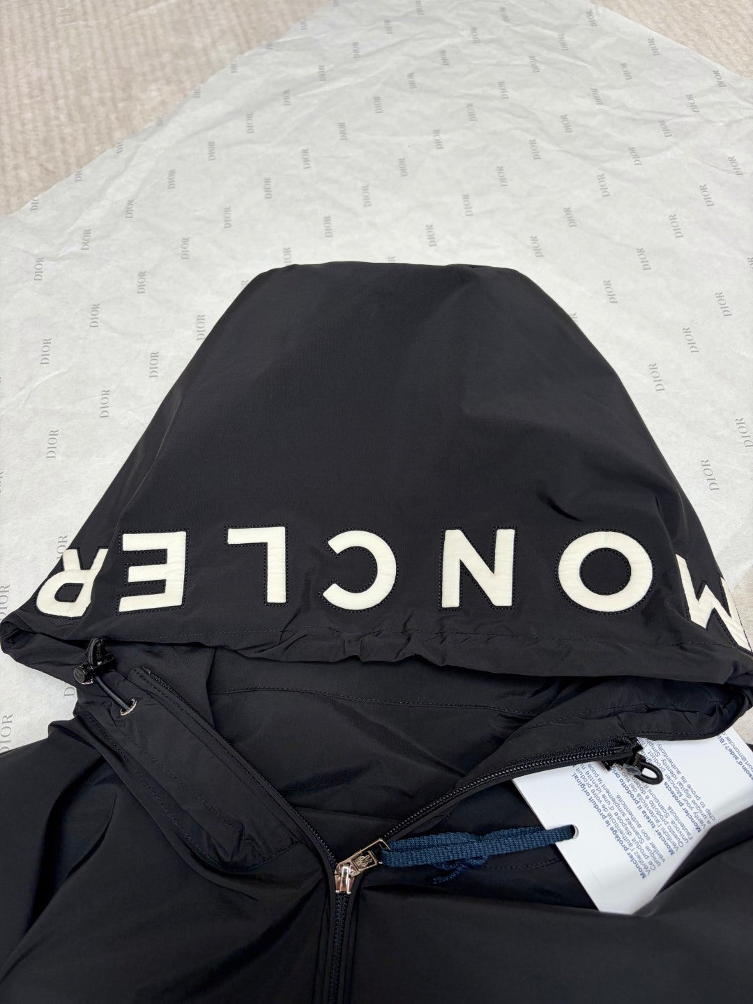 Moncler Hooded Letter Print Lightweight Jacket